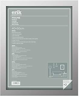 Grupo Erik Picture Frame 40 x 50 cm Silver Frame Plastic MDF Wall Decoration