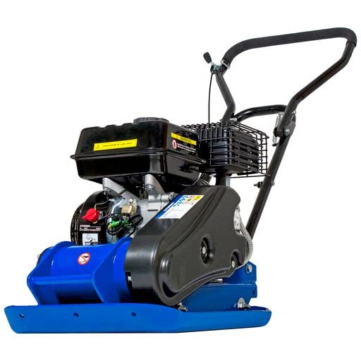 Hyundai 60kg 37cm 196cc Petrol Plate Compactor Wacker Plate with Wheels, 530mm x