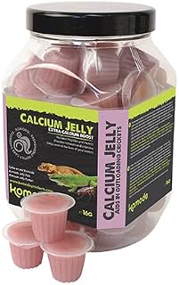 Komodo Jelly Pots Calcium Jar for All Types of Feeder Insects and Nectar & Fruit Eating Reptiles Nutrient Rich Insect Feed Vitamin Boost Natural Safe Healthy Treat