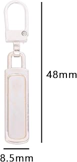 Detachable Replacement Zipper Tabs with Metal Head for Luggage, Bags, Backpacks, Bags, Clothes, Zippers (5Pcs, Silver)