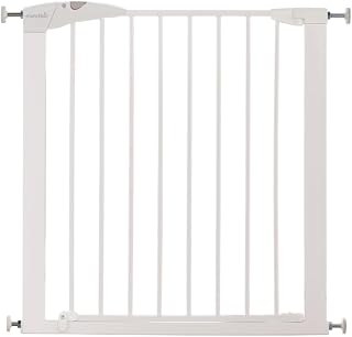Munchkin Stair Gate Maxi Secure Toddler & Baby Gate 76-82cm extends up to 117cm with separately sold extensions | Pressure Fit Baby Safety & Dog Gate for Doorways | No-Screw Install Child Gate, White