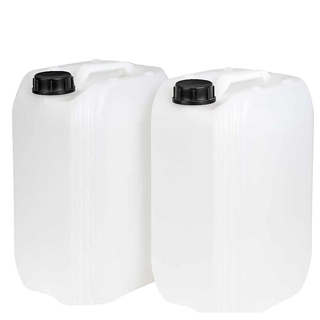 2 X 25L Water Container – Heavy Duty Stackable Jerry Can with DIN 61 Cap | Campi