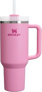 STANLEY Quencher H2.0 Flow State Tumbler, 40 oz, Peony | Handle and Straw | 3-Position Lid | Cup Holder Compatible for Travel | Insulated Stainless Steel Cup | BPA-Free
