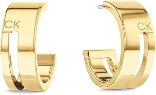 Calvin Klein Clous d'oreilles pour Femme Collection GEOMETRIC ESSENTIALS en Acier inoxidable - Disponibles en Version Argentée ou Dorée