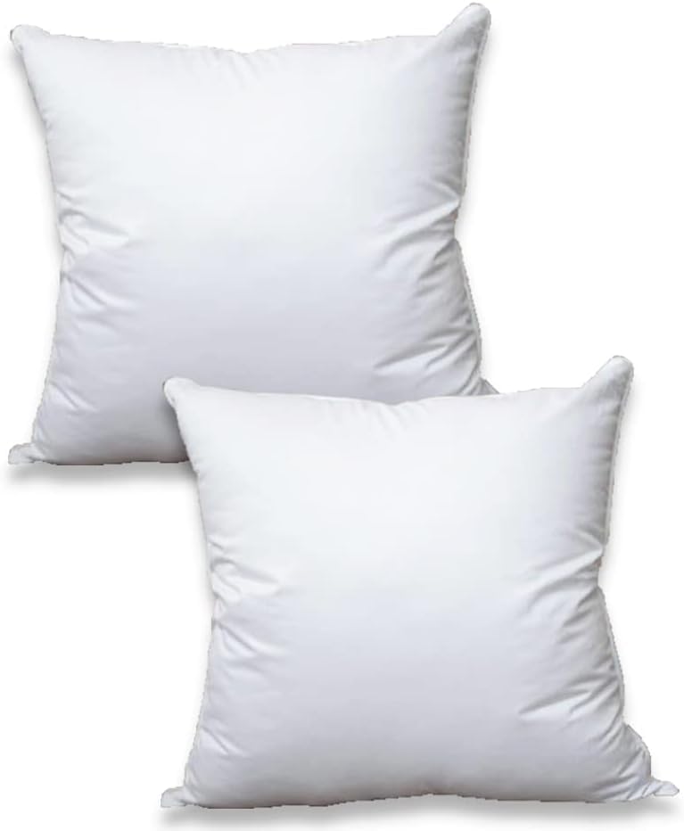 Cushion Inserts Pads (Pack of 2) 45 x 45 cm (18x18 Inches) - White Hollowfibre B