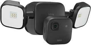 Blink Outdoor 2K+ Floodlight Camera (newest model) — Wireless smart security camera, 2K video resolution, 700 lumens, two-year battery life, Sync Module Core included — 1 camera system (Black)