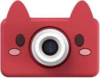 kiimento Kids Digital Camera & Camcorder, Toddler Camera - Akito The Fox | kiimento Akito The Fox kids camera & camcorder; 24MP photos, HD video, filters, frames, 8GB card, soft silicone casing