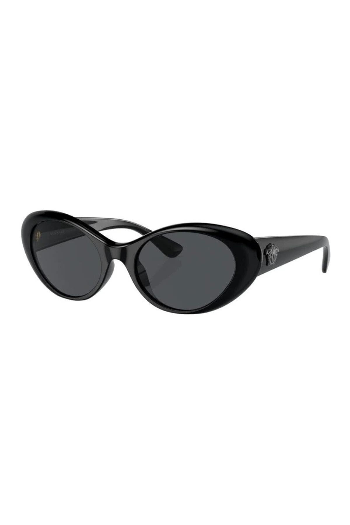 Versace Woman Sunglasses Black Frame, Dark Grey Lenses, 53MM
