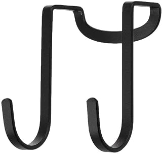 Heavy Duty Stainless Steel Double S Shaped Hook 2.2" Furniture Hardware Door Double Hook (Black)