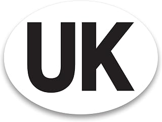 Signs247 UK Oval Sticker for Cars, Vans, Trucks - Self-adhesive UK sticker - UK Car Stickers for Europe