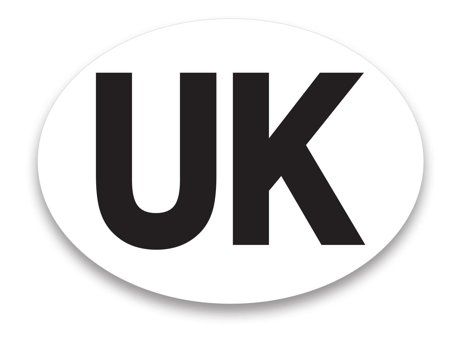 Signs247 UK Oval Sticker for Cars, Vans, Trucks - Self-adhesive UK sticker - UK 