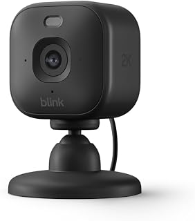 Blink Mini 2K+ (newest model) – Plug-in Home & Pet Security Camera with 2K video resolution, colour night vision, enhanced audio, motion detection – 1 camera (Black)