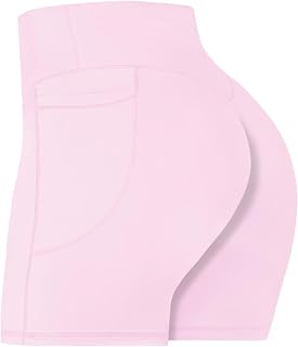 Sunzel Women's Cycling Shorts, Gym Shorts, V Criss Cross High Waist Yoga Workout Gym Shorts with Tummy Control