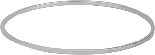 Vanbelle Sterling Silver Jewelry - Rhodium Plated with 925 Stamp - Everyday Plain Bangle Women - Casual Look Silver Bangle - 65 MM Diameter