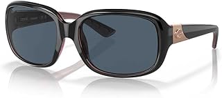 Costa Women's Gannet Shiny Black Hibiscus Gray 580P, Shiny Black Hibiscus Grey, One Size