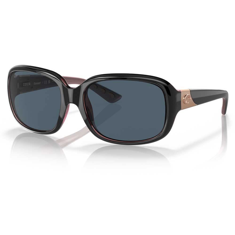 Costa Women's Gannet Shiny Black Hibiscus Gray 580P, Shiny Black Hibiscus Grey, 