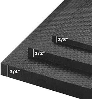 American Floor Mats - Horse/Stable Mats - Heavy Duty Stall Mats - Thick, Durable Rubber Flooring Solid Black 3/8" Thick - 3' x 4' Mat