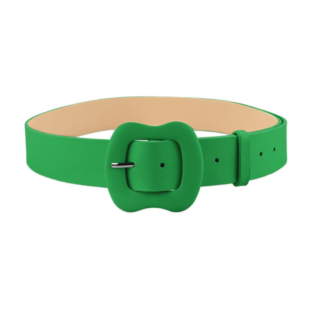 Vintage Chunky Green Waist Belt for Women Trendy Thick Wide Waist Belt Dress Jea