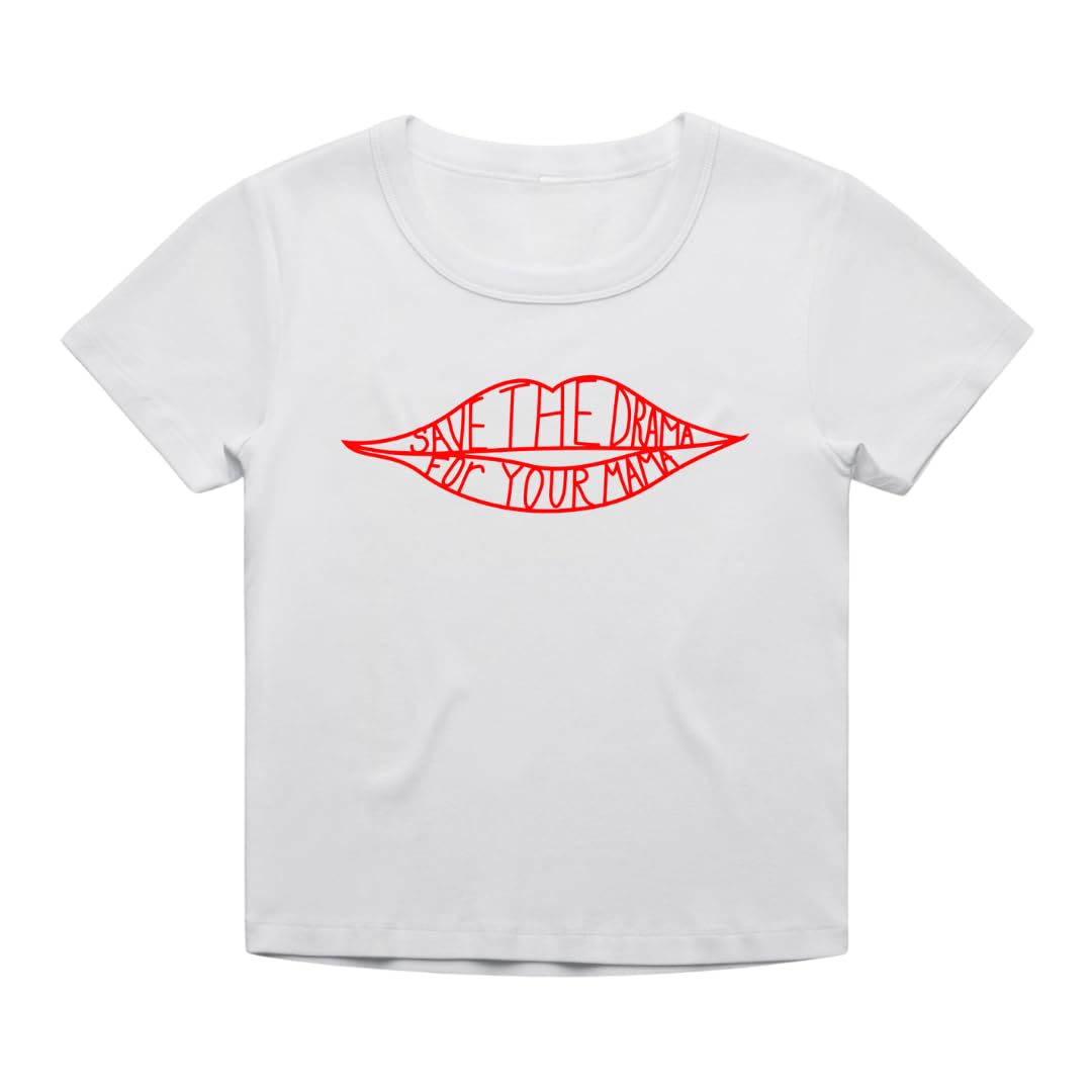 Save The Drama for Your Mama - Cropped Baby Tee - Rachel Inspired - Cropped Fit 