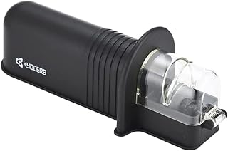 京セラ 研ぎ器 包丁研ぎ 手動 ロールシャープナー ファインセラミック砥石 前後に約10回往復 金属包丁専用 両刃用 RS-20BK(N)