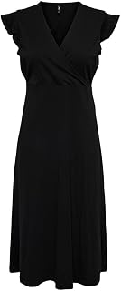 Only Onlmay Women's V Neck Midi Dress