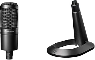 Audio-Technica AT2020 Condenser Microphone & Microphone Stand AT8703