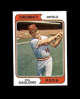 Phil Gagliano Signed 1974 Topps Cincinnati Reds Autograph