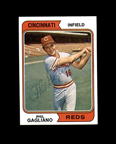 Phil Gagliano Signed 1974 Topps Cincinnati Reds Autograph