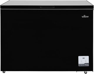 Willow W300CFB 292L Freestanding Chest Freezer with Removable Storage Basket, Electronic Thermostat, 4* Freezer Rating, Low Noise - Black