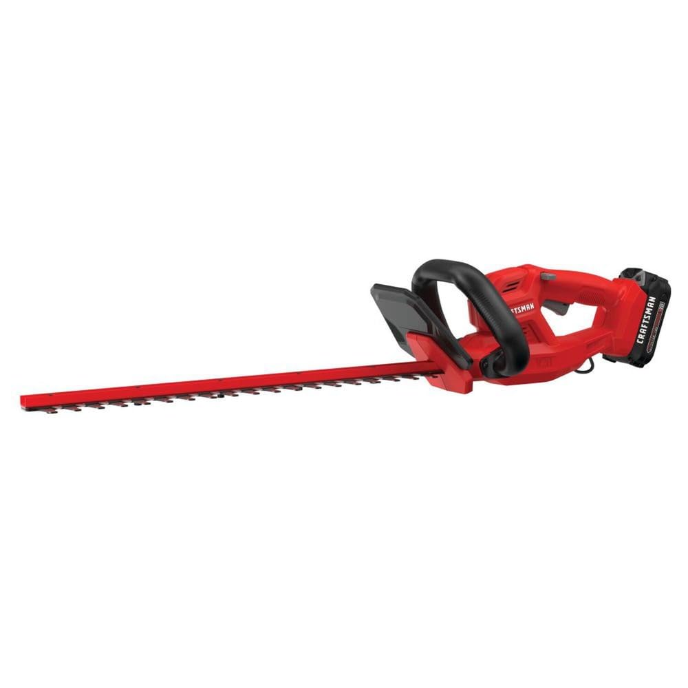 CRAFTSMAN CMCHT810C1R V20 Brushed Lithium-Ion 20 in. Cordless Hedge Trimmer Kit 