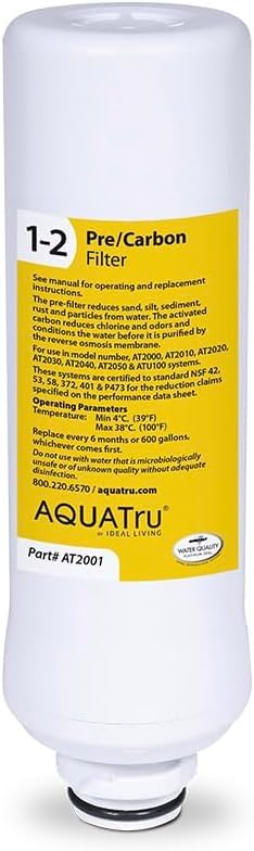 AquaTru Classic Pre/Carbon Filter (Stages 1–2) – Compatible with AquaTru Classic