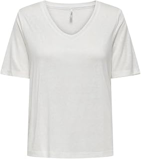 Only Onlelise S/S V-Neck Top Jrs T-Shirt for Women
