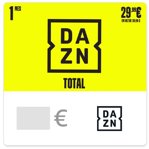 DAZN TOTAL PREPAID CARD 1 Month 29,99 EUR SAVE 10 EUR - for Spain - by email