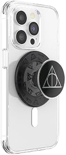 PopSockets Cell Phone Grip for MagSafe, Magnetic Holder, Phone Stand, Harry Potter - Enamel Deathly Hallows