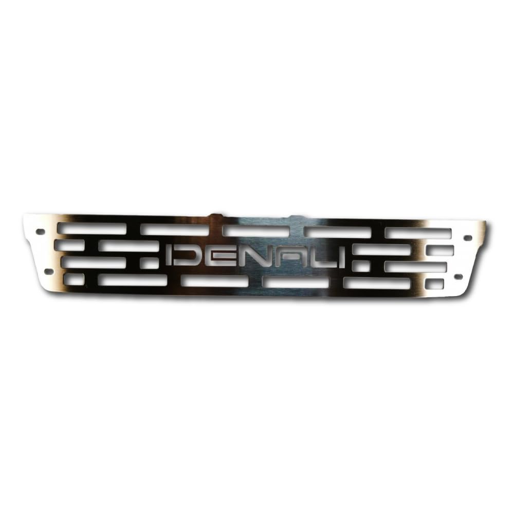 Mountains2Metal Bumper Grille Insert Brushed Stainless DENALI Edition Compatible