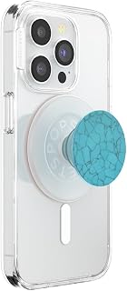 PopSockets Phone Grip for MagSafe, Secure Magnetic Grip and Phone Holder, Hands-Free Kickstand, Wireless Charging Compatible, Cute PopSockets - Accent Turquoise