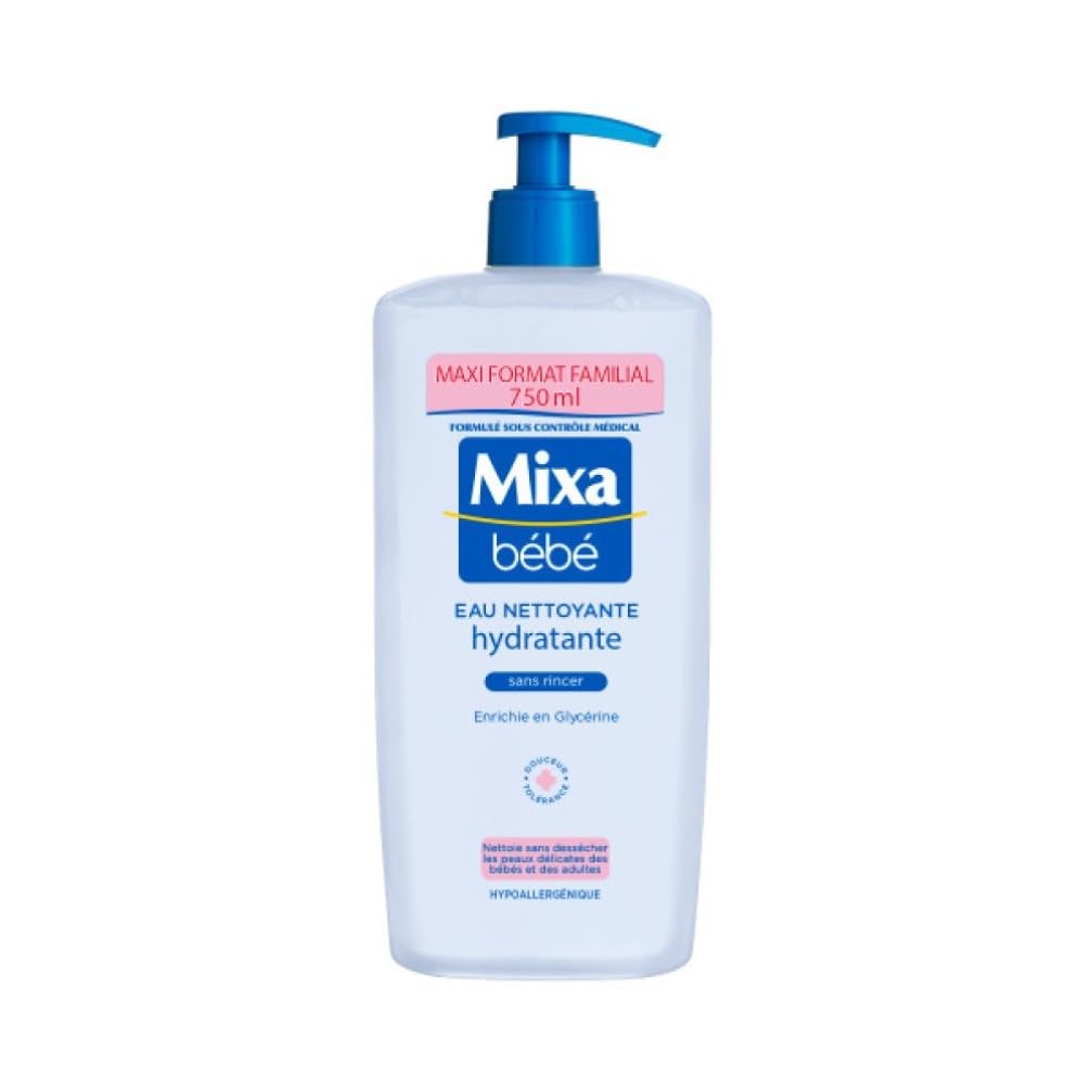 Mixa Baby Moisturizing Cleansing Water Glycerin No Rinse 750ml