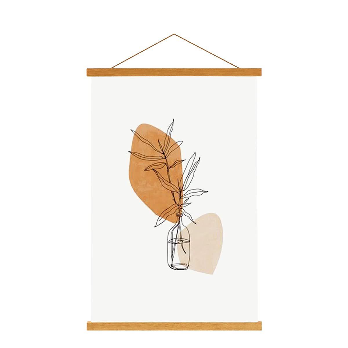 A3 Magnetic Wooden Hooks for Hanging Large Landscape Posters and Wall Maps, 12"x