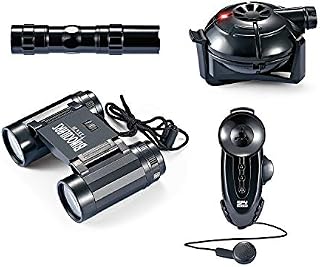 Surveillance Kit – Kids Spy Toy | Electronic Motion Sensor Device for Spying | Binoculars and Bright Flashlight with Microphone - Maxx Action