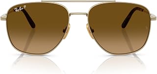Ray-Ban Unisex Rb8097 William Titanium Square Sunglasses