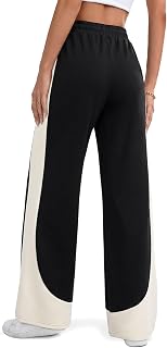 EMMIOL Pantaloni della tuta larghi da donna Y2K, pantaloni da jogging a vita alta a gamba larga, elasticizzati, atletica, casual, streetwear