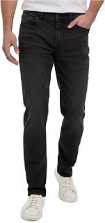 DKNY Bedford Slim Fit Jeans for Men - Tapered Leg Stretch Denim Pants, Classic 5-Pocket Styling | Mens Slim Fit Jeans