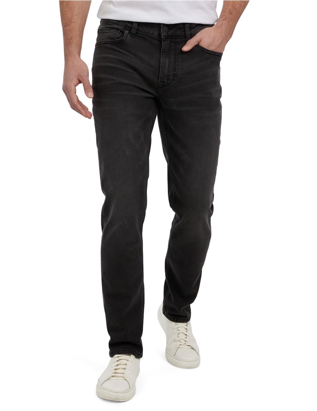 DKNY Bedford Slim Fit Jeans for Men - Tapered Leg Stretch Denim Pants, Classic 5
