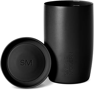 Simple Modern Insulated Travel Coffee Mug 360° Lid | 12oz | Black
