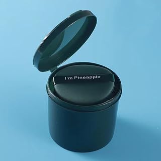 1 Box of 7 Cosmetic Sponges with Box Double Sided Round Water Drops Makeup Sponge Beauty Washable Powder Makeup Tool (Round Green)