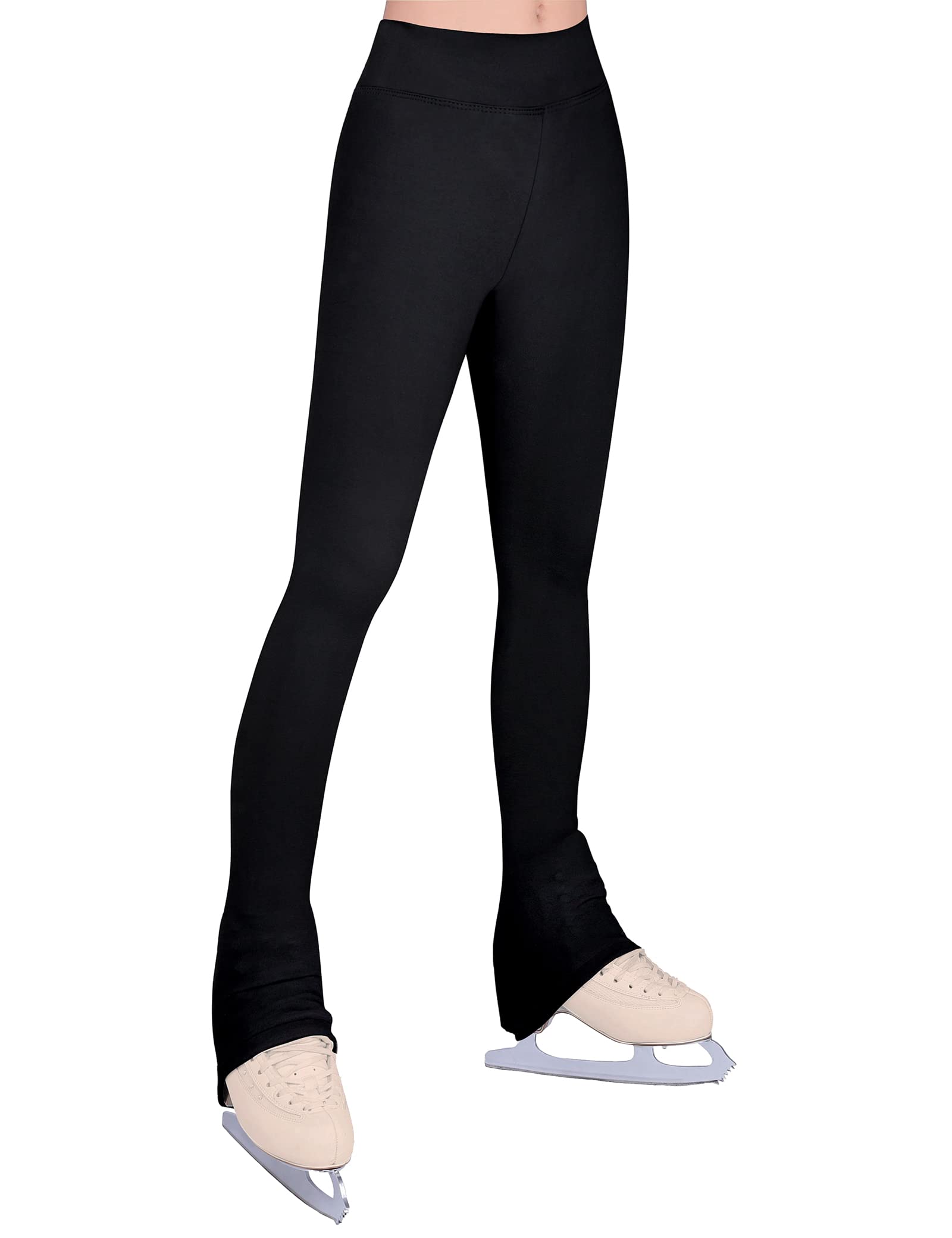 Nymphperi Girls Ice Skating Pants High Waist Leggings 5-16 Years Old | Soft Seam