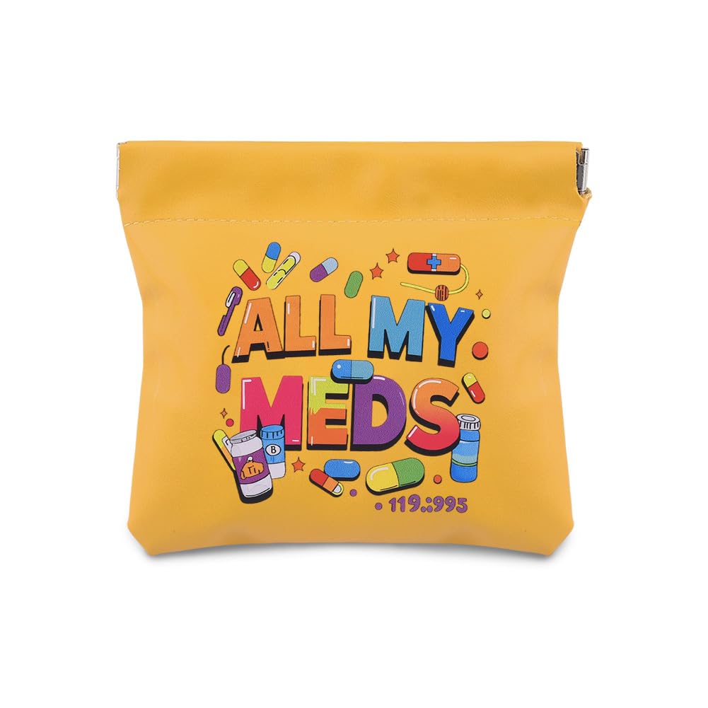 All My Meds Travel Toiletry Bag for Men and Women, Funny Medicine Organizer Bag 
