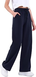 COMEOR Women's Jogging Bottoms, Sports Trousers, Long Cotton Training Trousers, Loose Jogging Bottoms with Elastic Waist and Straight Leg