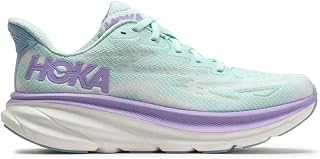HOKA one one Women's W Clifton 9 Sneaker, Sunlit Ocean Lilac Mist