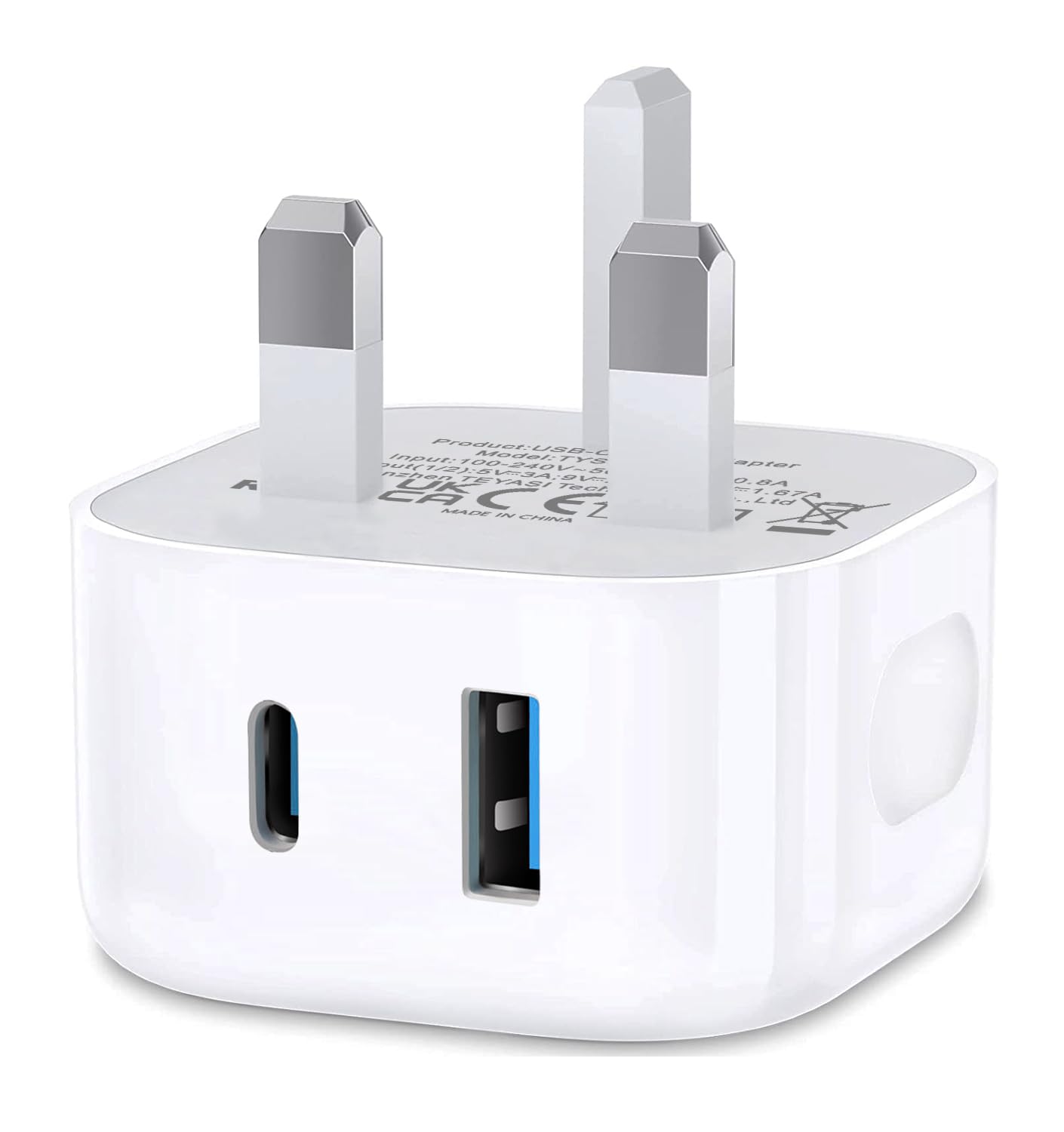 USB C Fast Charge Plug,Dual Port USBC Charging Plug for Apple iPhone 17/16/15 Pr